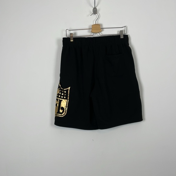 NFL Official Gold Shield Logo Mens M Fleece 4 Pocket Elastic Waist Casual Shorts - Picture 6 of 10